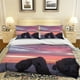 thumbnail image 3 of 3D Sunset Sky Sea Rock Funda nórdica Set Ropa de cama Set Funda nórdica Fundas de almohada 141, 3 of 3