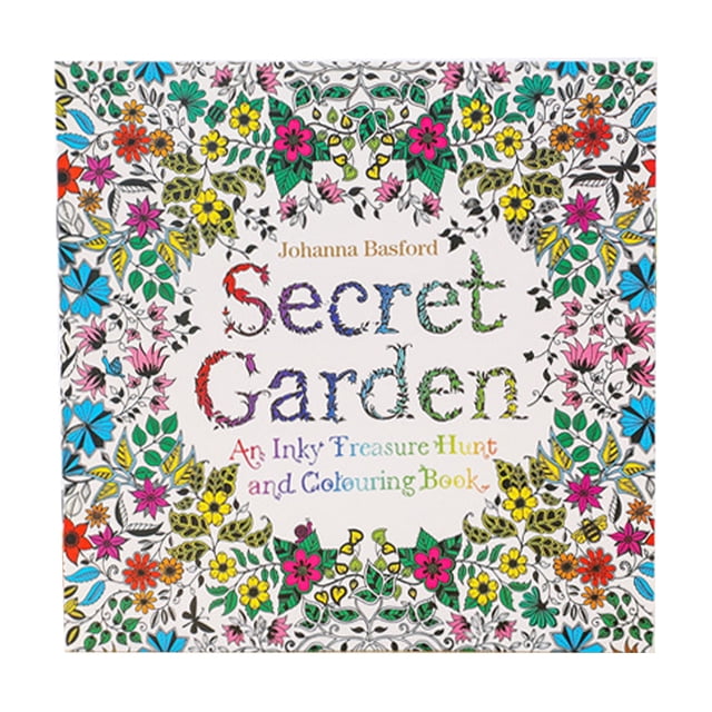 Libro para colorear de jardín secreto, 24 páginas, libro de dibujo DIY, antiestrés para niños y adultos JShteea Libre de BPA