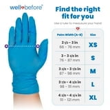 WellBefore Blue Nitrile Disposable Gloves - Medium 2000 Ct - Powder & Latex-Free Gloves