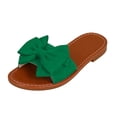 thumbnail image 3 of Domuza Women's Bow Flat Casual Sandals 2026 Summer Comfortable Non-slip Slides Slip On Open Toe Sandals Indoor Outdoor Slippers Shoes Green 10（EU-43）, 3 of 3