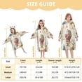 thumbnail image 3 of Wearable Blanket with Sleeves and Pocket Oversized Hooded Sweatshirt 3-14 YR Retro Santa Claus and Reindeer S, 3 of 7