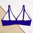thumbnail image 4 of NordicNest Women's Elegant Strappy Hook Neck Tankini Top, Solid Color Full Coverage Swim Top, Versatile Bathing Suit Top for Beach, Pool & ResortBlue L, 4 of 6