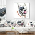 thumbnail image 4 of Designart Kiss French Bulldog Illustration - Animal Throw Pillow - 16x16, 4 of 5