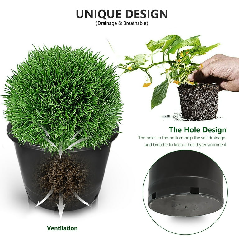 Labwork Trade Heavy Duty Huge Premium Nursery Pot Root Garden Container  Fast Shipping - Walmart.com