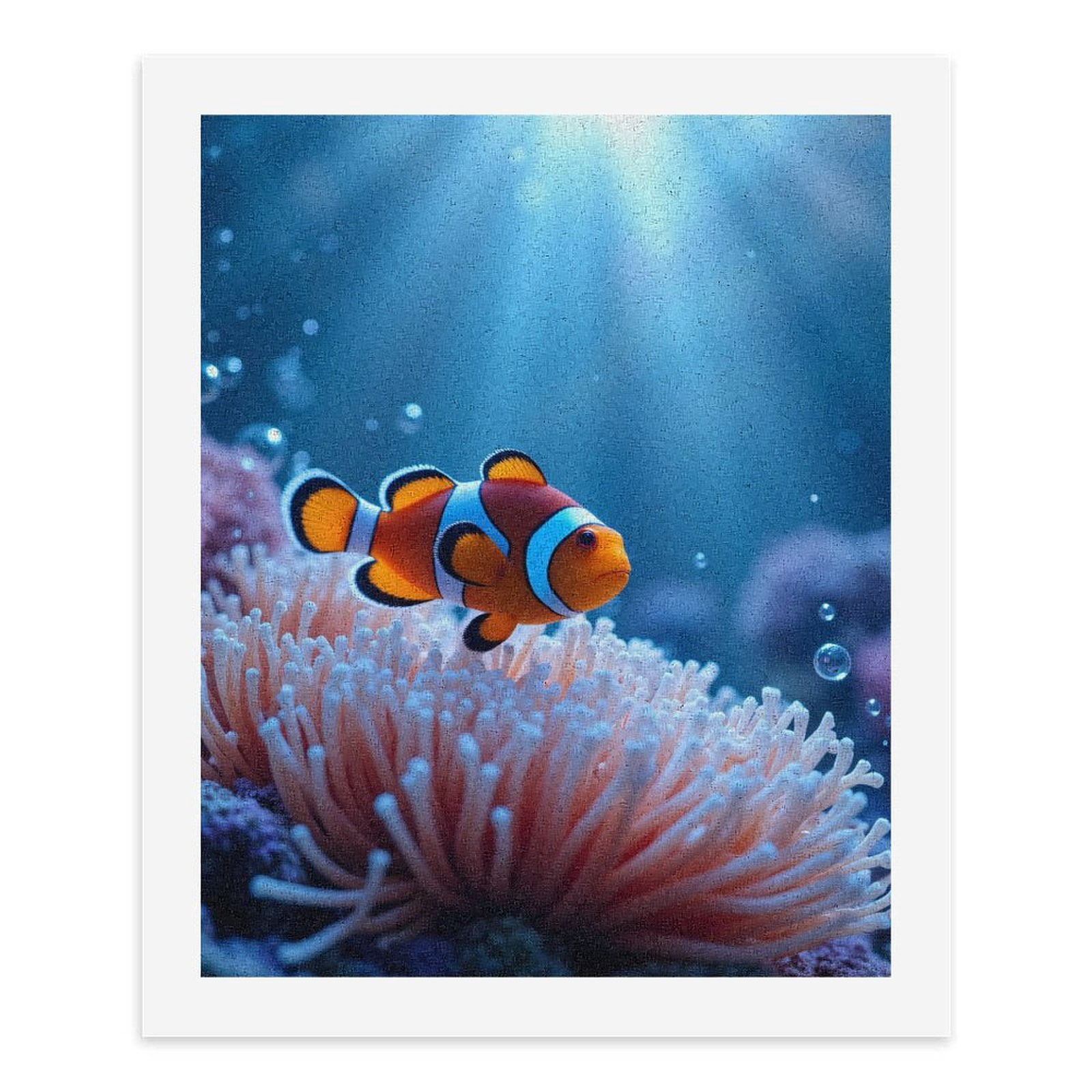 Paint By Numbers Kit for Adults Beginner - Clownfish Underwater Coral Scene DIY Canvas Painting Kits for Adults, Frameless Paint By Number for Adults for Home Wall Decor 16x20 Inch