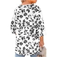 thumbnail image 6 of Babysbule Crewneck with Front Cutout 3/4 Sleeve, Position Print, Blouse & Top (Women's Plus Size), 6 of 6
