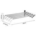 thumbnail image 6 of Shoreew Wall-Mounted Drying Rack Rustproof Corrosion Resistant Expandable Retractable Easy Installation Bathroom Laundry Rack, 6 of 7