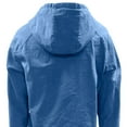 thumbnail image 5 of BRGZLK Mens Hoodies Solid Color Early Spring Long Sleeve Hooded Washed Fashion Vintage Denim Half Zipper Sweatshirt Top Light Blue M, 5 of 5