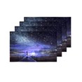 thumbnail image 4 of MKHERT Fantasy Milky Way Stars Painting Decor, Girl Looking at The Space Landscape Placemats Table Mats for Dining Room Kitchen Table Decoration 12x18 inch,Set of 4, 4 of 4