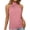 Pink, variant on Duoif Womens Tank Tops, High Neck Sleeveless Top, Loose Fit Beach Vacation Shirt Womens Shirts Blackish Green L