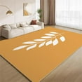 thumbnail image 1 of Fresh Leaves Rug 4x7 Area Rugs Modern Brown White Rugs Soft Non Slip Washable Non Shedding Indoor Carpet for Living Room Bedroom Home Entrance Foyer Decor, 1 of 7