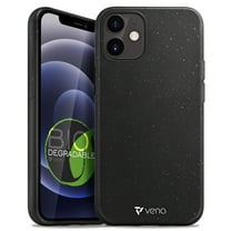 Vena ECO Biodegradable Case Compatible with Apple iPhone 12 Mini (5.4"-inch), (Biodegradable TPU, Drop Proof) Eco-Friendly Slim Protective Case Cover - Black