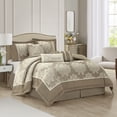 thumbnail image 2 of Nanshing  Tiana 7 Piece Traditional Damask Comforter Set Beige - California King, 2 of 5