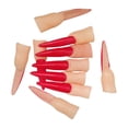 thumbnail image 1 of 10 piezas de uñas postizas, uñas de , suministros para fiestas de Halloween, decoración, juguetes divertidos, rojo Zulema Uñas de los dedos, 1 of 8
