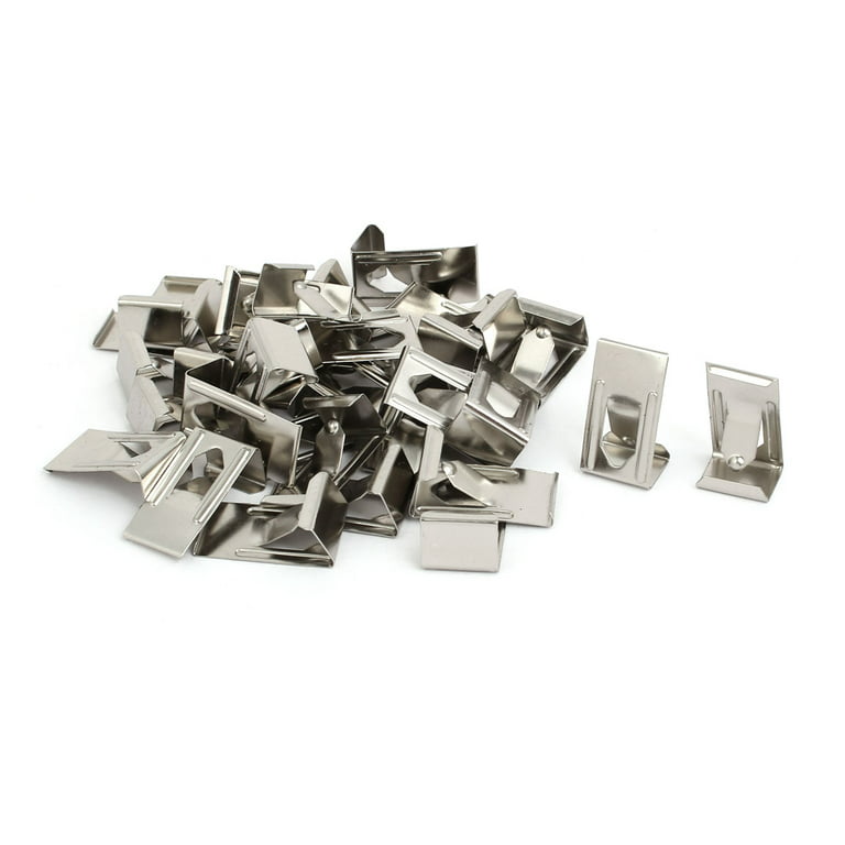 Picture Frame Backing Clips Brass 1 with Screws Large Size 100 Pack -  Retaining Clips For Picture