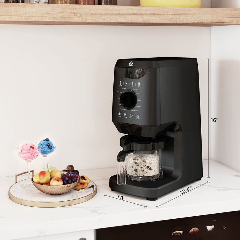 Etust 12-in-1 Ice Cream Maker Machine with Mix-In & Re-Spin Function, Family-Size Frozen Yogurt & Gelato Maker, 16oz Capacity