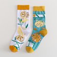 thumbnail image 3 of Crew Socks Colorful Cotton 5 Pairs Funny Socks Novelty Socks High Ankle Socks, 3 of 10