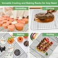 thumbnail image 2 of Vesteel 2-Pack Cooling Rack for Baking, Stainless Steel Cookie Rack for Baking Cooking Roasting , 15.4" x 11.4" Grid Wire Rack Fits Baking Sheet Pan, Dishwasher Safe, 2 of 7