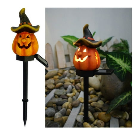 

Saving! iHPH7 Halloween Pumpkin Path Lights Decorate Halloween Jack O Garden Decorate Outdoor Wooden Post Lights Garden Lights Garden Path
