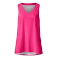 thumbnail image 3 of Camisa sin mangas con cuello en V para mujer para el verano: top informal oversize, poliéster/spandex, moda playera, tallas S-XXXXXL., 3 of 3