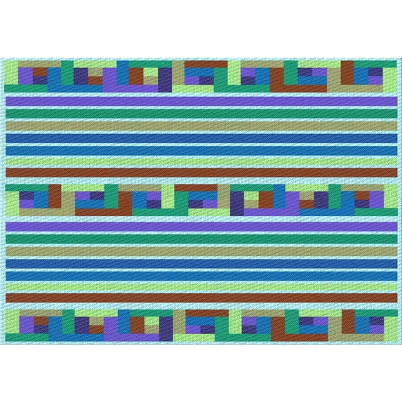 Ahgly Company Machine Washable Indoor Rectangle Transitional Deep Periwinkle Purple Area Rugs, 4' x 6'