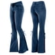 thumbnail image 3 of Pntutb - Pantalones acampanados con cordones y bolsillos sueltos de cintura alta para mujer a la moda, pantalones vaqueros elásticos de vaca Pntutb Pntutb-2307, 3 of 3