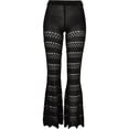 thumbnail image 1 of Urban Classics Womens Knitted Crochet Flared Leggings, 1 of 4