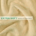 thumbnail image 4 of PiccoCasa 4Pcs Bamboo Cotton Bath Towels Absorbent 27x54" Light Mustard Color, 4 of 7