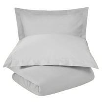 Superior Tierney Cotton Percale Duvet Cover Set, King/California King, Platinum