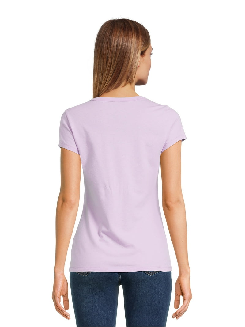 No Boundaries Scoop Neck Tee with Short Sleeves, 1 or 3-Pack