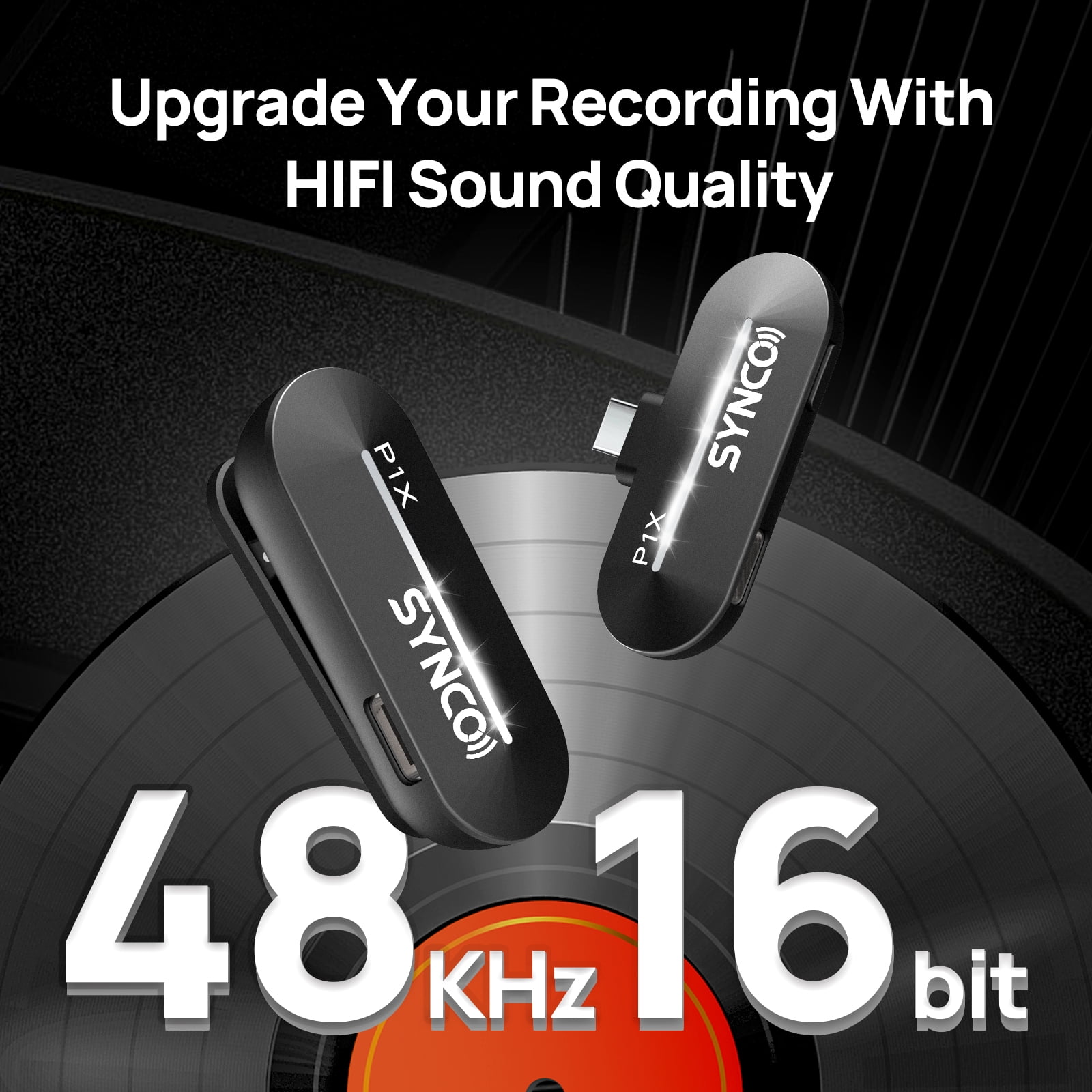 SYNCO P1XT Wireless Lavalier Microphone USB-C  for iPhone 15/16/17, Andriod Phone Tiktok Youtube Vlog Recording