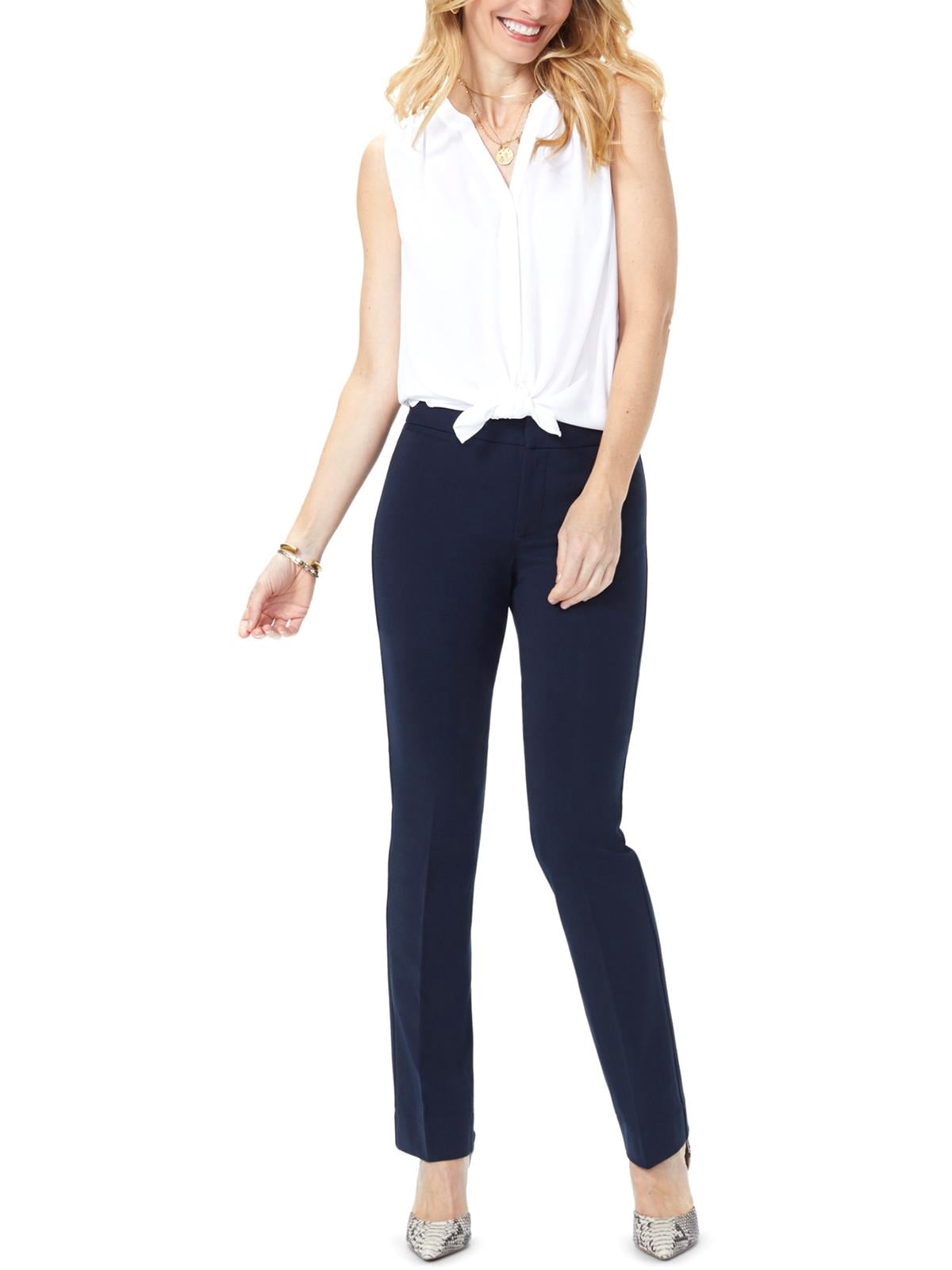 Straight Leg Trouser Pants Navy 8 