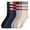 AVENUE Stripes, variant on Women's Comfort Crew Socks, 6-Pack, Solid Color, Black, Size 9-11