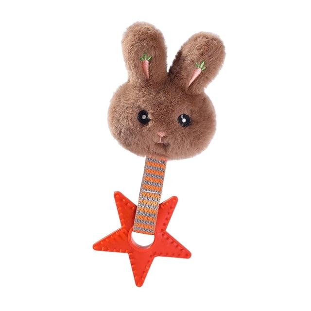 Juguete de Peluche Fernando Perro Squeaky Toys Interactivo para Masticar Conejos Marrones