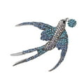 thumbnail image 2 of facefd Bird Shaped Brooch Shining Rhinestone Swallow bird brooch Badge Pin Collar Scarf Clothes Decor Chest Pin BC18Y0222-2, 2 of 9