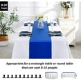 thumbnail image 3 of Set de 6 Caminos de Mesa de Satén Azul Real de 12x108 Pulgadas para Decoración Elegante en Bodas Banquetes y Fiestas, 3 of 5
