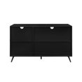thumbnail image 3 of 52" Mid Century 3-Drawer 1-Door  WoodSideboard - Solid Black, 3 of 6