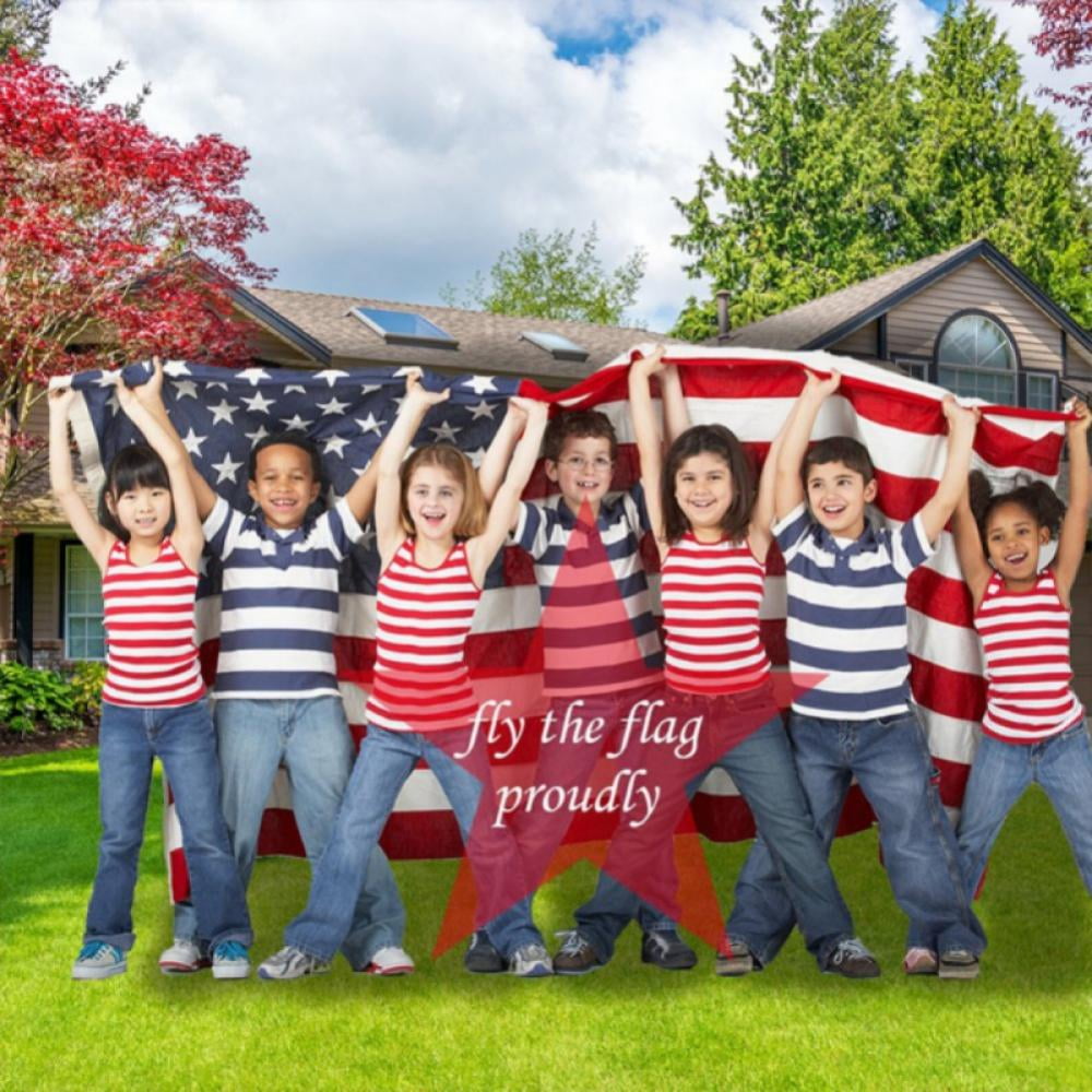3x5 Foot American US Flag - Vivid Color and UV Fade Resistant - Canvas Header and Double Stitched - USA Flags Polyester
