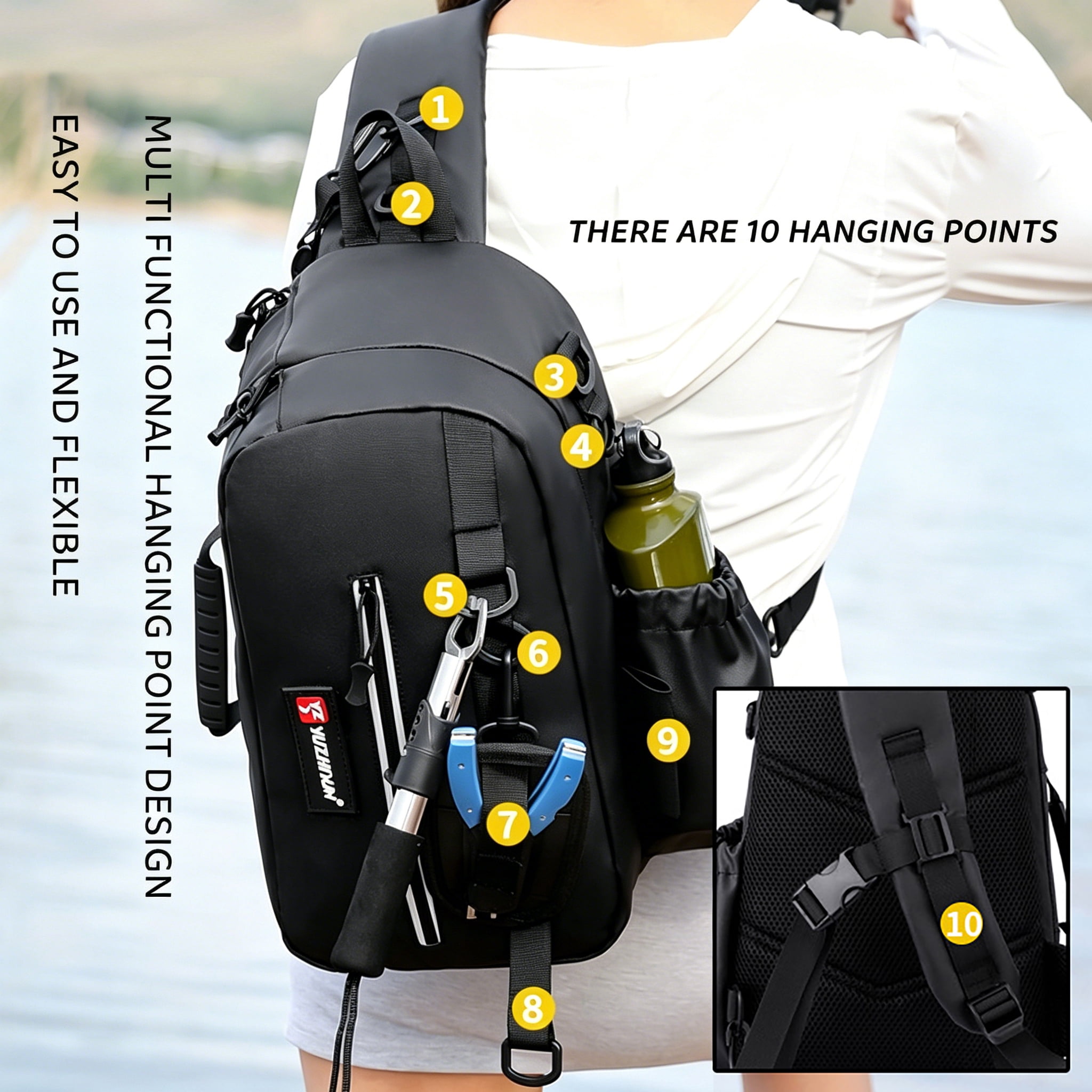 NomiLife Durable Water-Resistant Lightweight Fishing Tackle Box & Bait Storage