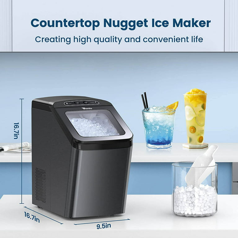  Ice Makers Countertop Nugget Ice Cubes, Portable Ice