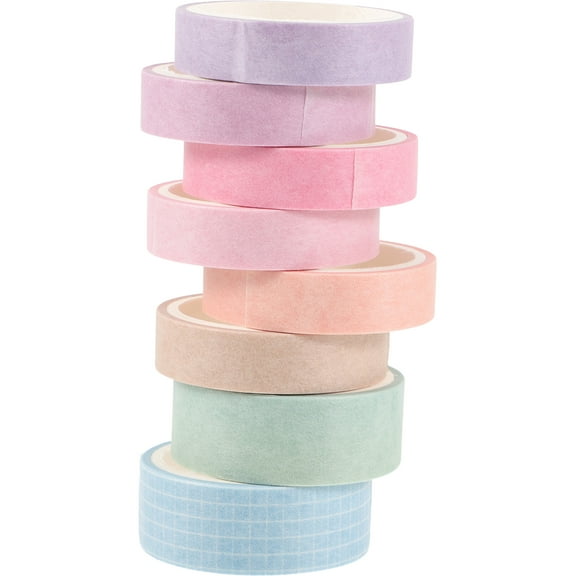 Worgeous 8 Rolls Rainbow Washi Tape Decorative Printing Washy Scrapbook Packaging
