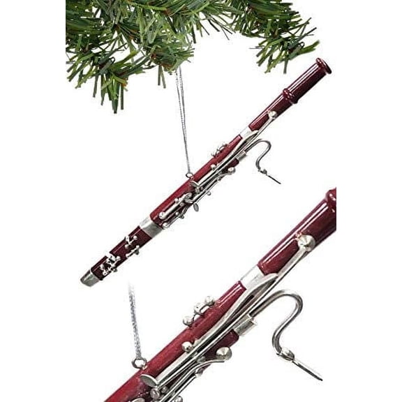 Broadway Gifts 6.9" Burgundy Bakelite Bassoon Ornament Decoration