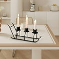 thumbnail image 6 of ABPWLY Home Metal Sleigh Candle Stand for Holiday Tabletop Decoration Christmas Dinner Wedding Decor Black Iron 28x12x8cm Christmas, 6 of 6