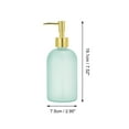 thumbnail image 4 of Unique Bargains 1 Pc Reusable Cylinder Frosted Soap Dispenser 13.53oz Light Blue Gold Tone, 4 of 6