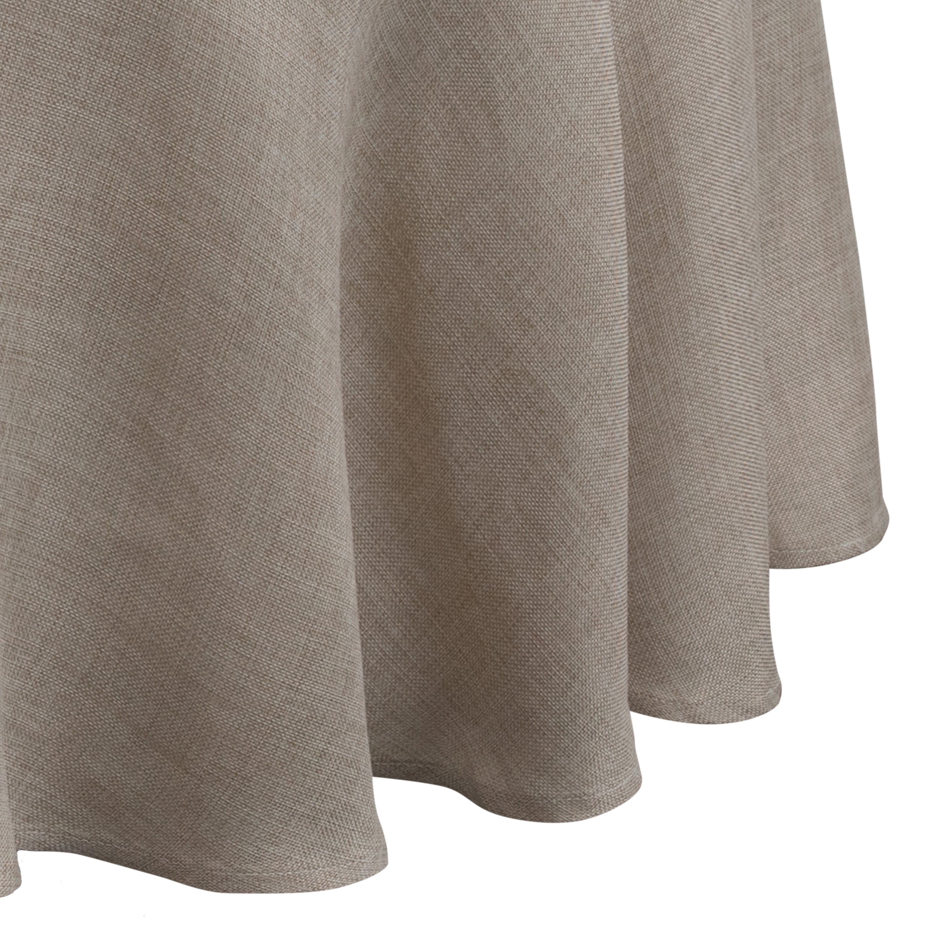 Home Details Chic & Rustic 70" Round Polyester Tablecloth in Linen