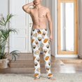 thumbnail image 5 of Mens Pajama Pants - Soft Sleep & Lounge Pants for Men, Bread Coffee Print White Cuteness Casual PJ Bottoms Pants with Pockets, 5 of 5