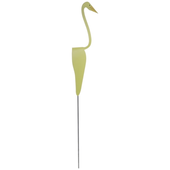 AURARMLET Yellow Metal Flamingo Outdoor Decor Aluminum Yard Flamingo Stake Decoration for Garden 39.0 Inches