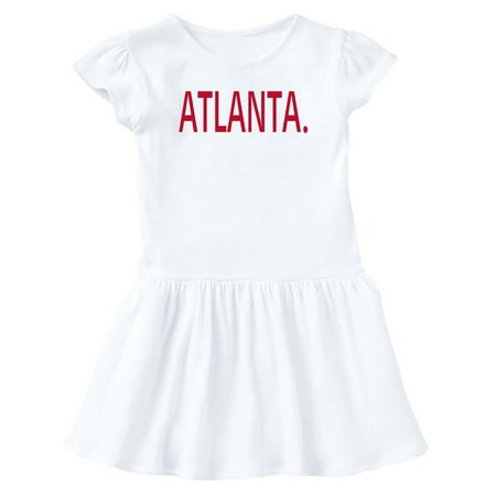

Inktastic Atlanta in Red Text Gift Toddler Girl Dress