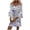 White, variant on QENGING Spring Dresses for Women Summer Printing Causal V-Neck 3/4 Sleeve Vacation Mini Dress Blue 2023 Clothes