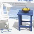 thumbnail image 4 of Outdoor Square Side Table, 15 Inch Blue End Table for Patio Furniture, Recycled HDPE Balcony Table for Porch, 4 of 9